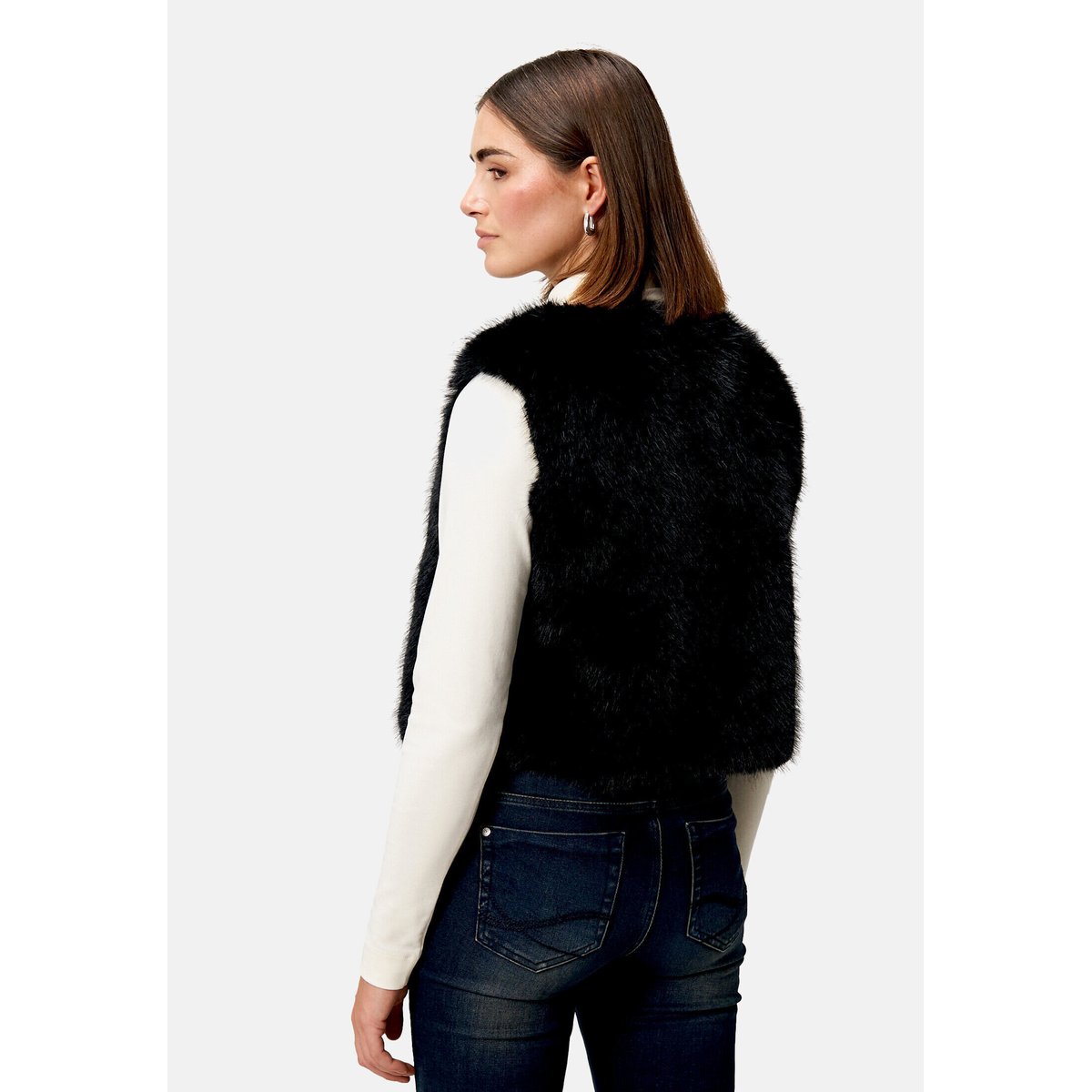 Gilet imitation fourrure black beauty, ZERO