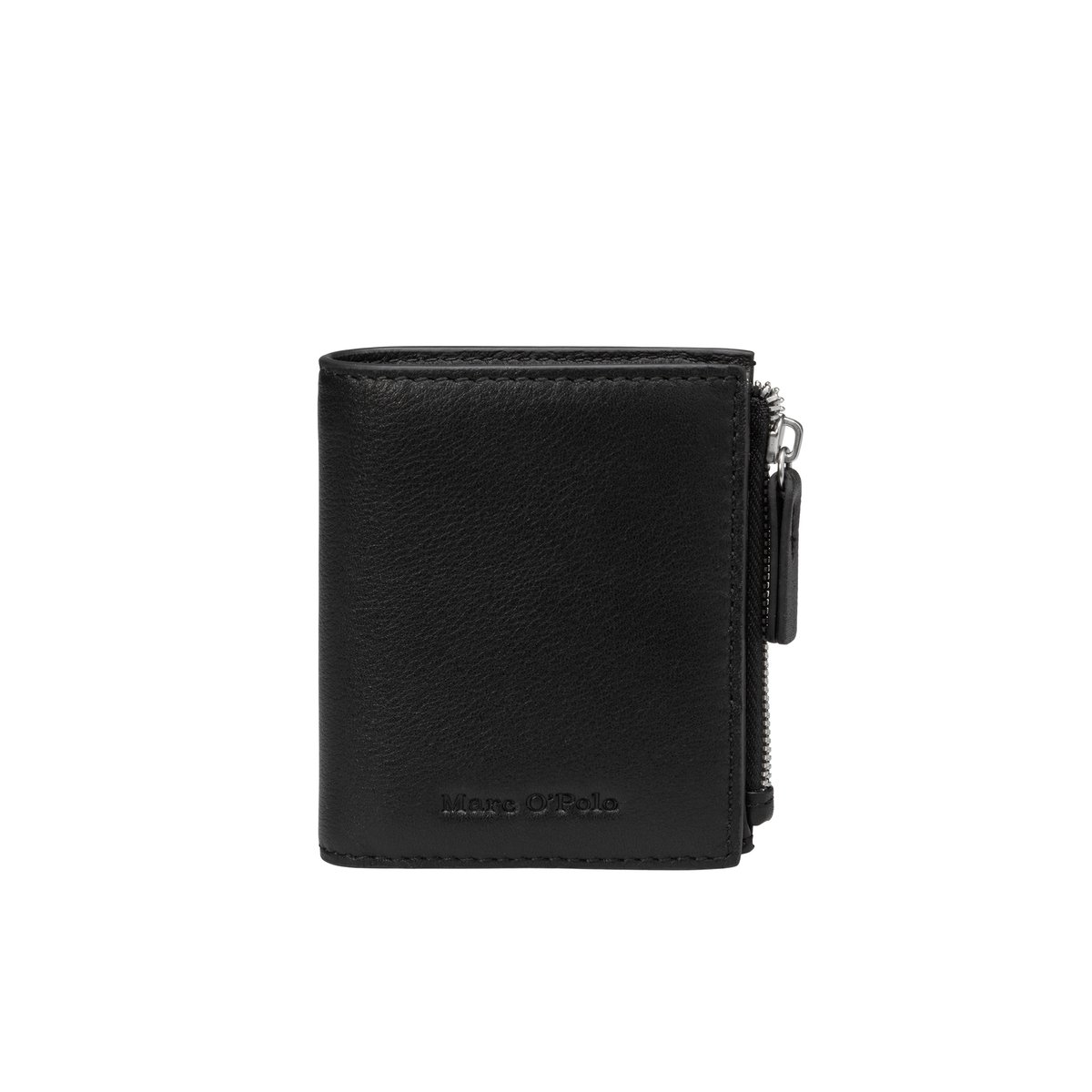 Porte-monnaie modèle Maxim en cuir de vachette de haute qualité noir, MARC O'POLO
