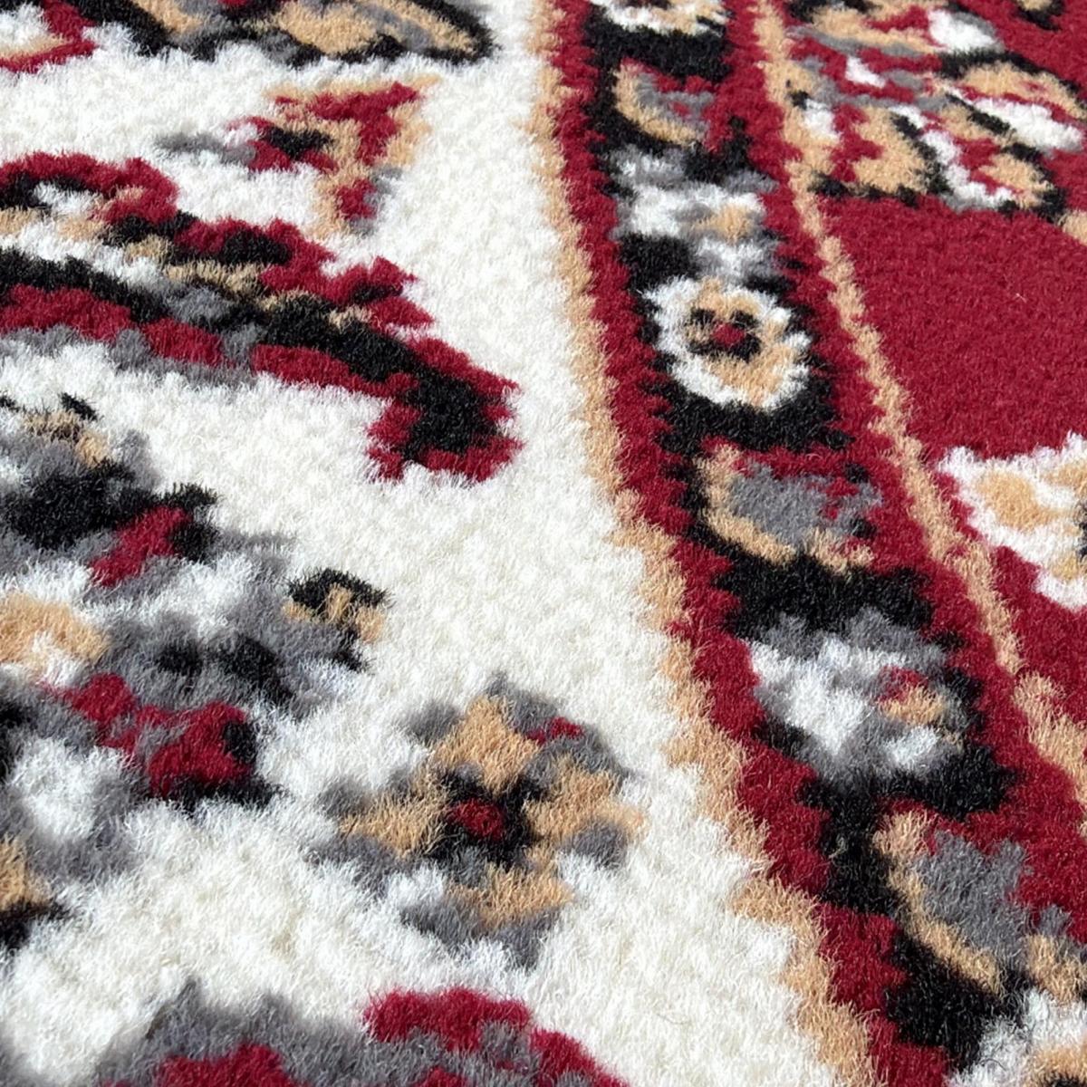 Tapis oriental tissé motif ancestral LYN1 NOMED rouge, UN AMOUR DE TAPIS