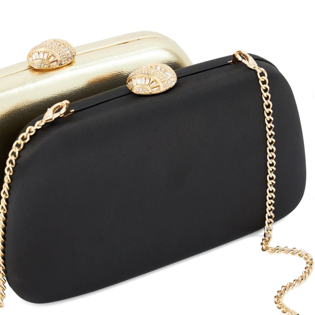 Mini sac à main - BRIGHTEN black-satin, DUNE LONDON