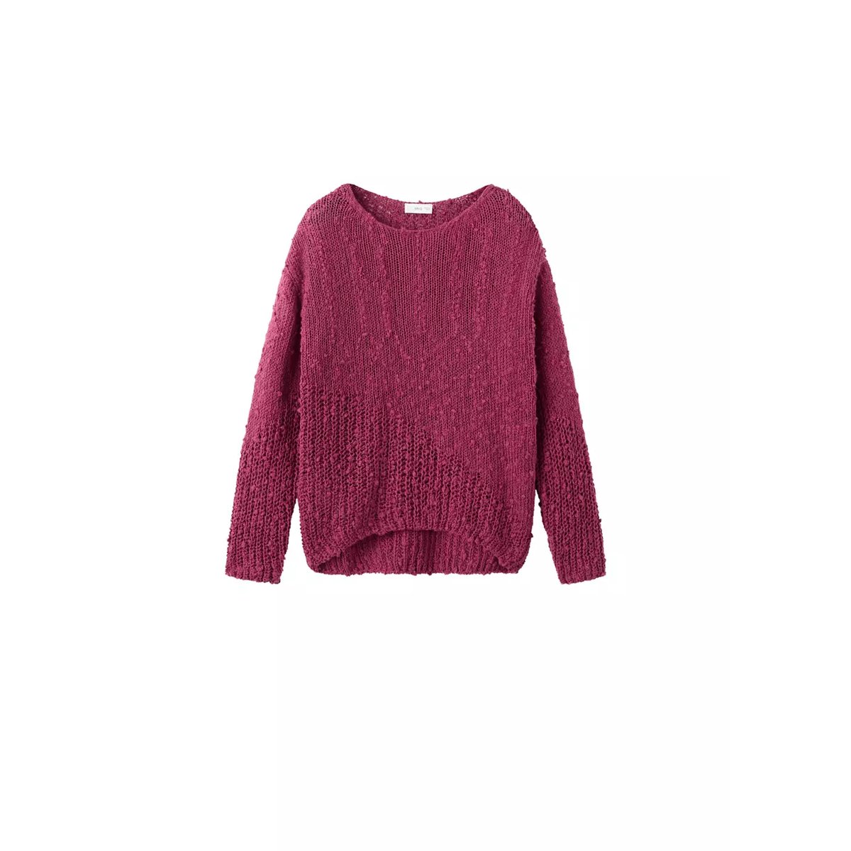 Pull-over en maille fine cerise, MANGO TEEN