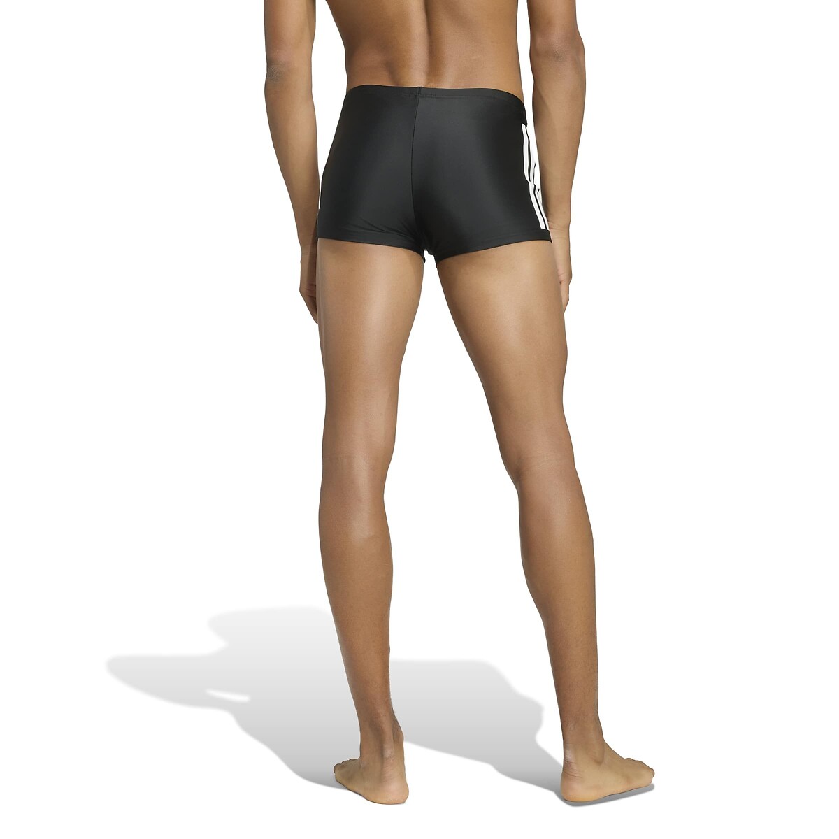 Pantaloncini da bagno a vita bassa con 3 strisce nero , adidas Performance