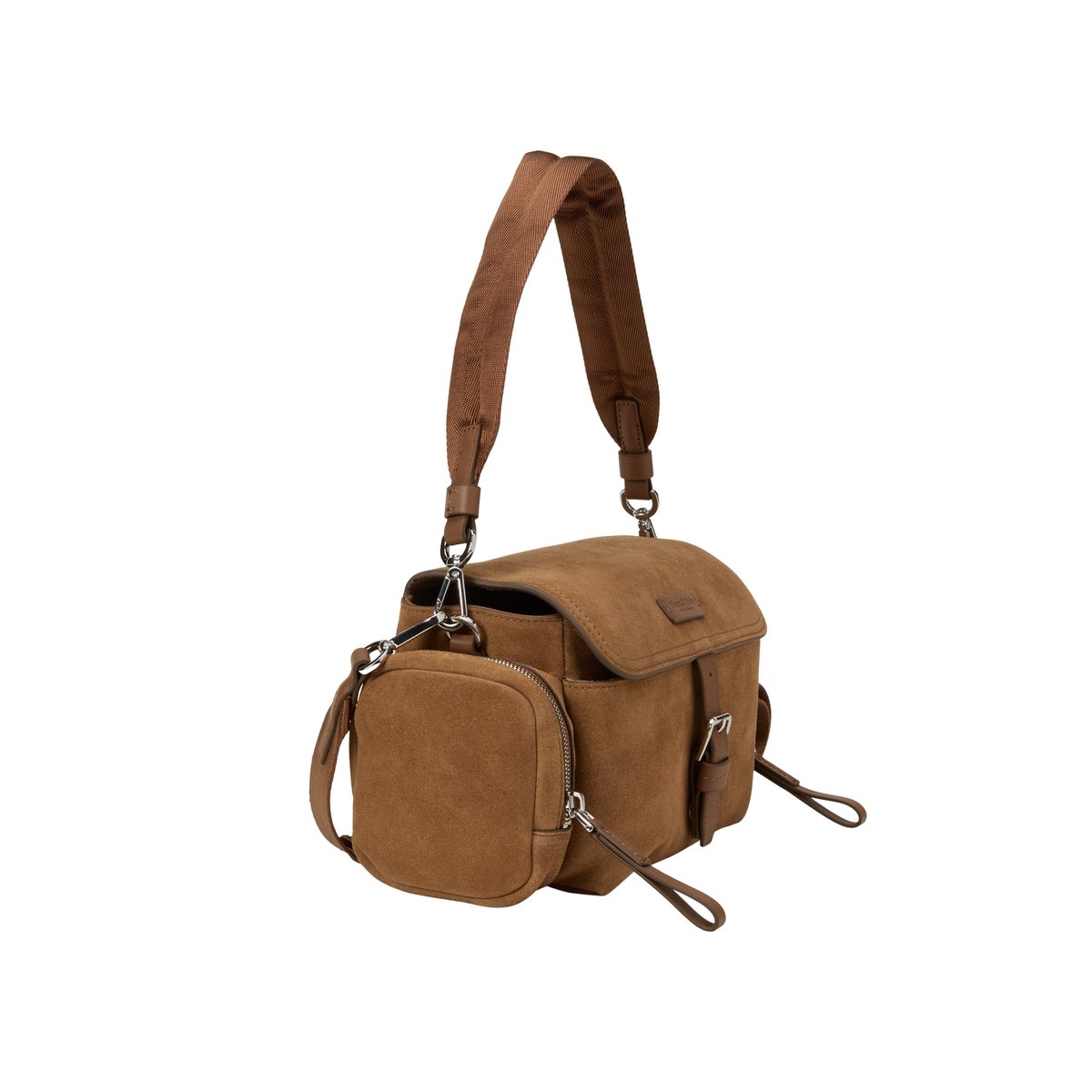 Sac pour appareil photo, modèle Carmen en cuir de vachette velours souple cognac, MARC O'POLO