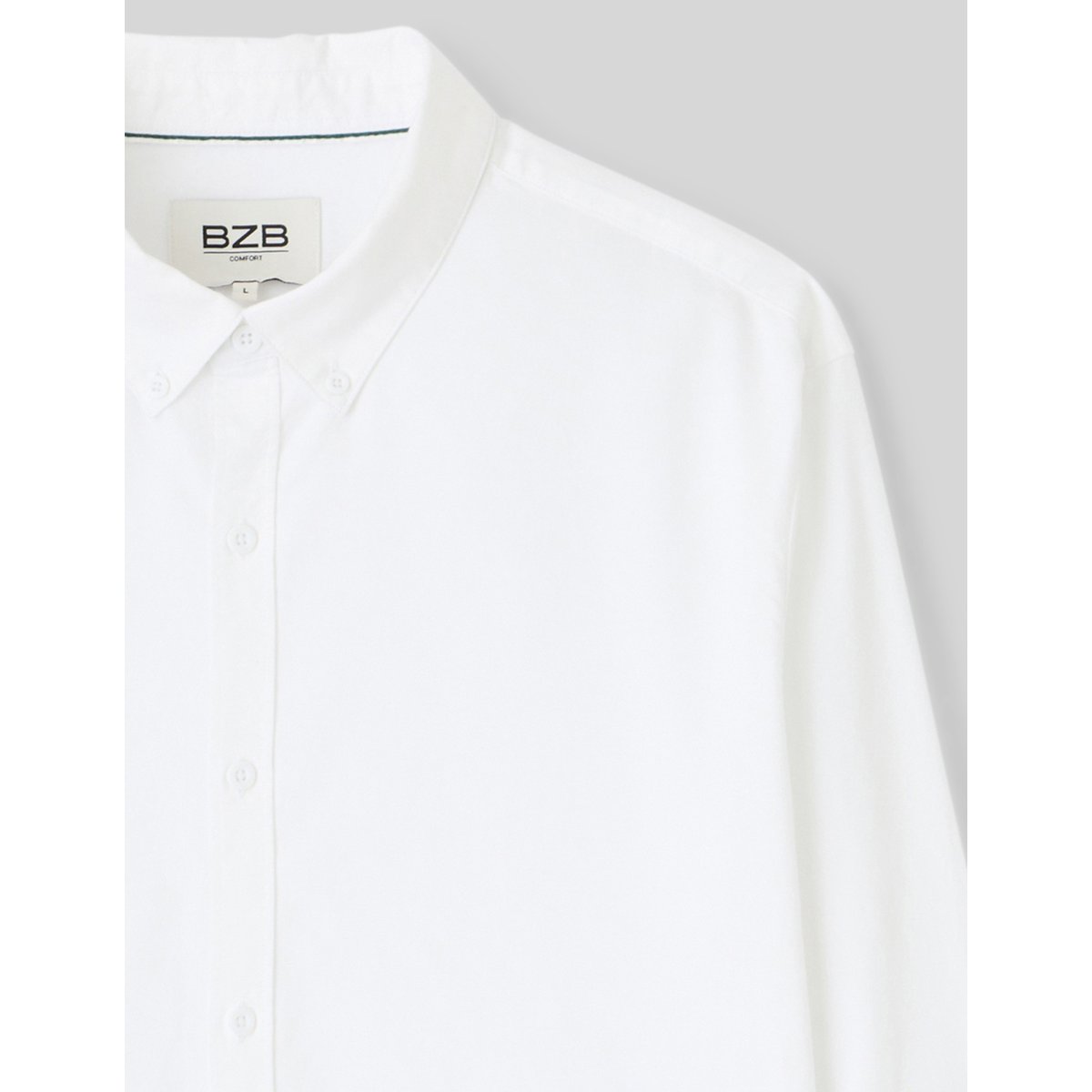 Chemise oxford unie blanc, BZB