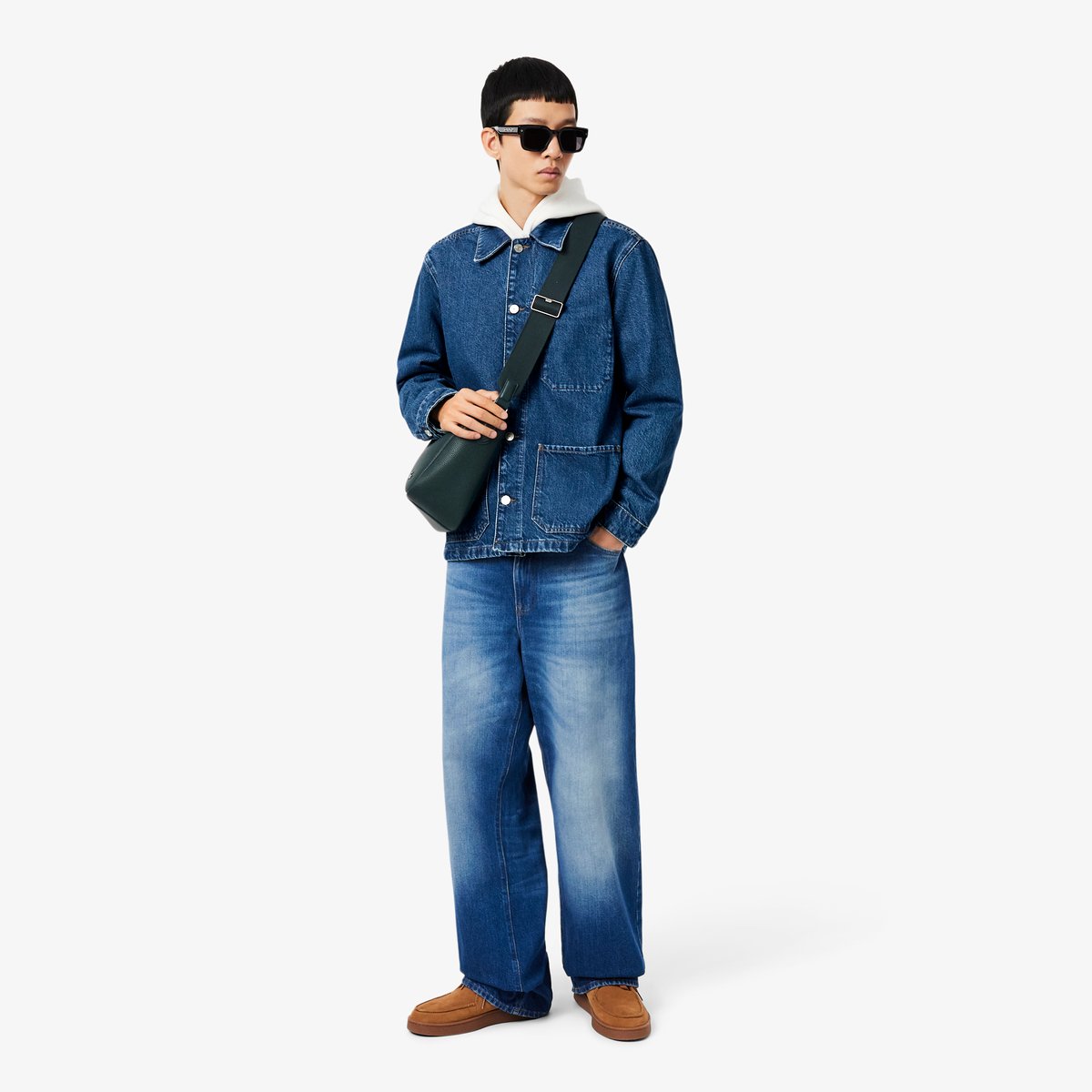 Surchemise denim bleu-mk9, LACOSTE