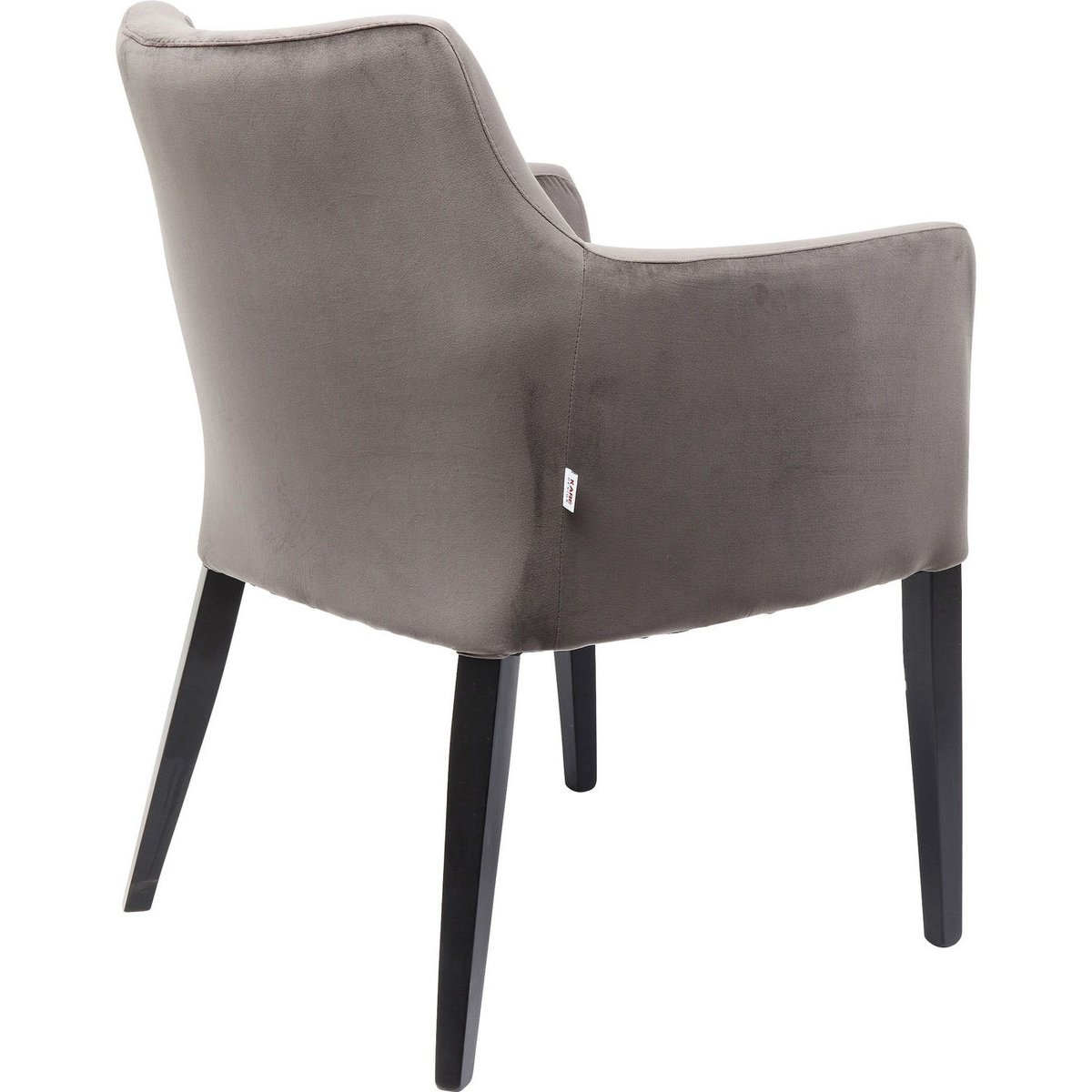 Chaise avec accoudoirs en velours, MODE gris, KARE DESIGN