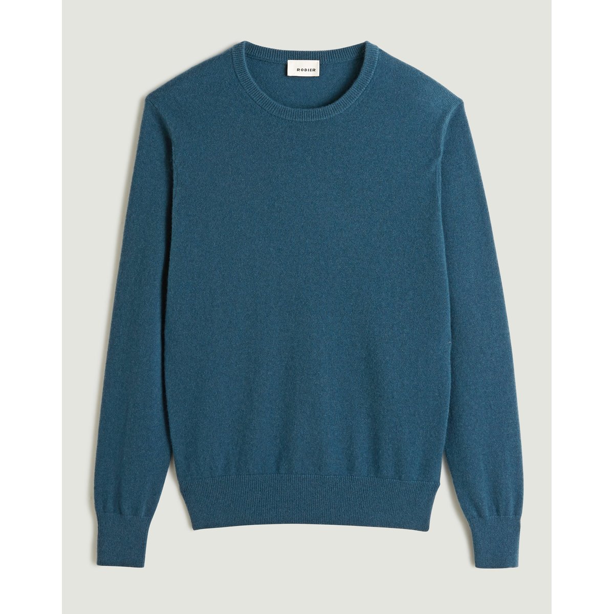 Pull homme col rond cachemire bleu azur, RODIER