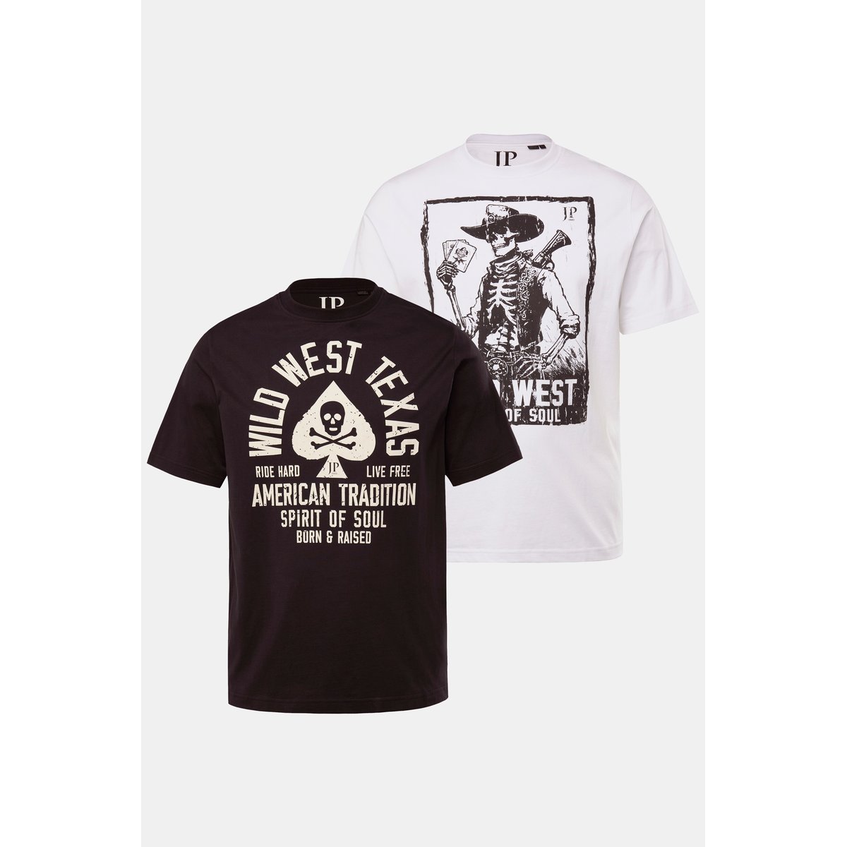 Lot de 2 t-shirts à manches courtes noir, JP1880