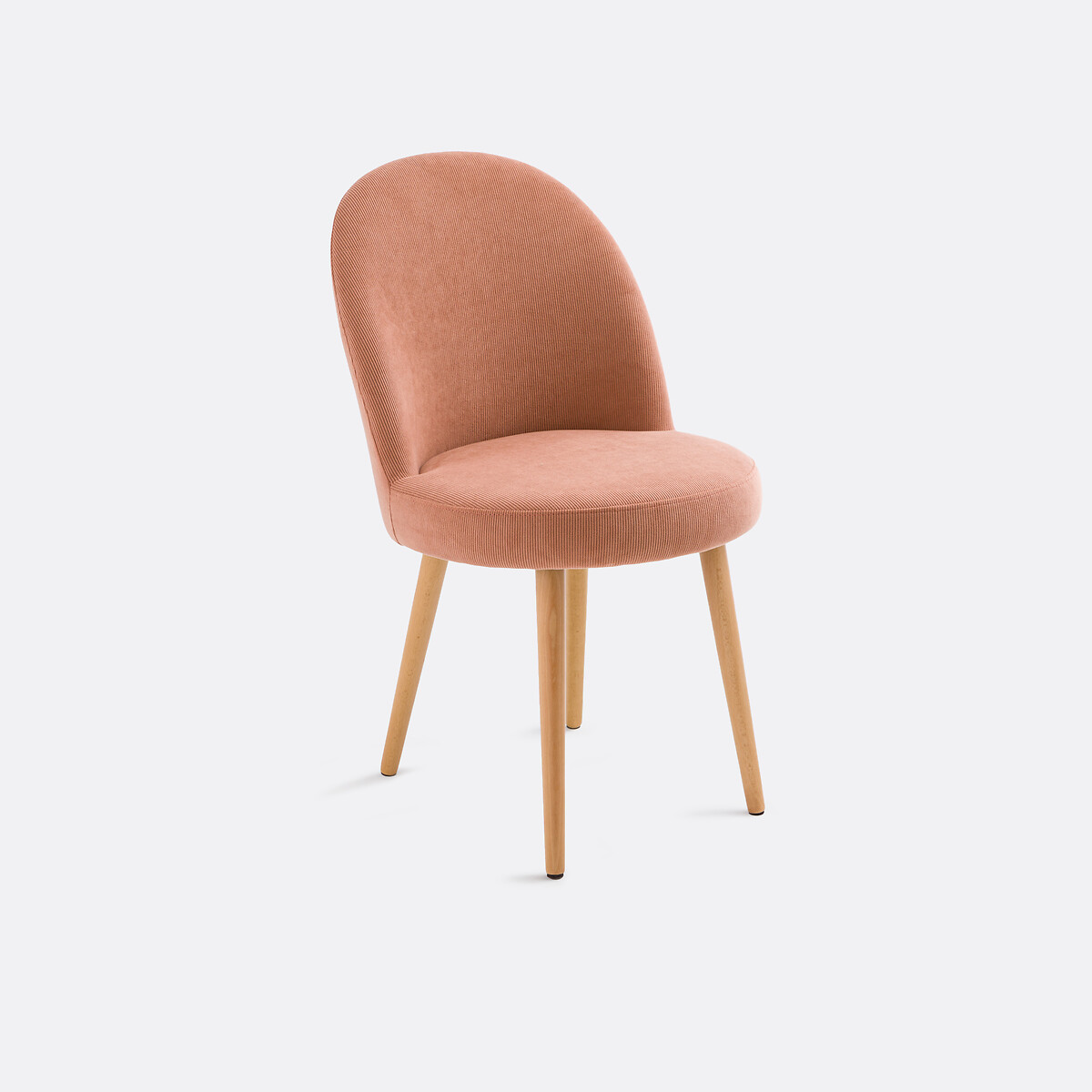 Chaise velours côtelé, Inès vieux rose, LA REDOUTE INTERIEURS