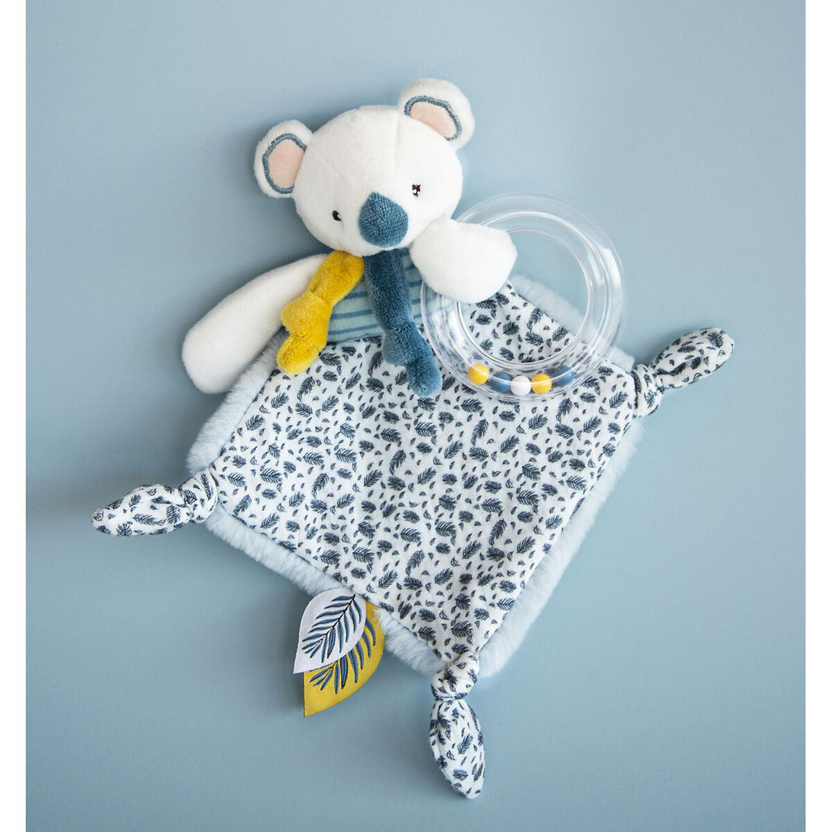 Yoca le koala doudou hochet 22 cm bleu, DOUDOU ET COMPAGNIE