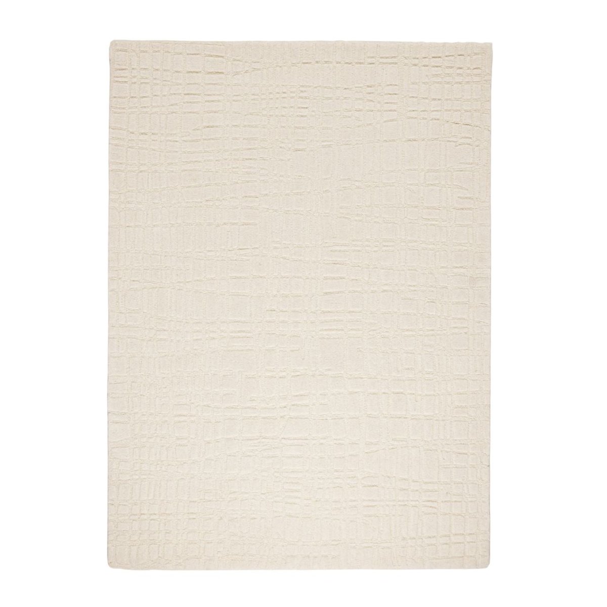 Tapis De Sol en Motif en relief 100% laine HARTURO ivoire, MADURA
