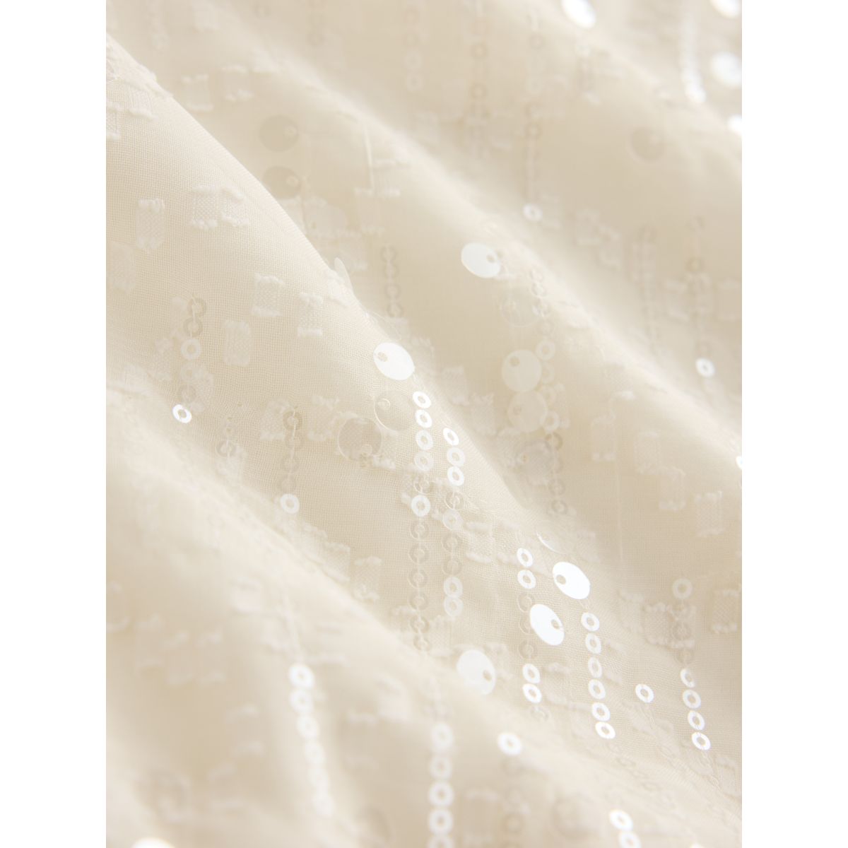 Robe midi nuisette à sequins crème, NEXT