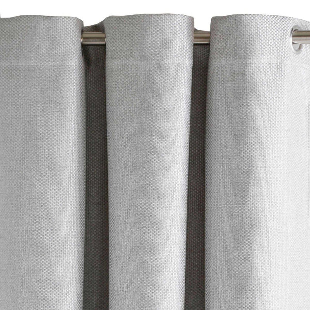 Rideau À Oeillets en Tissage toile à l'effet satiné COCONUT perle, MADURA