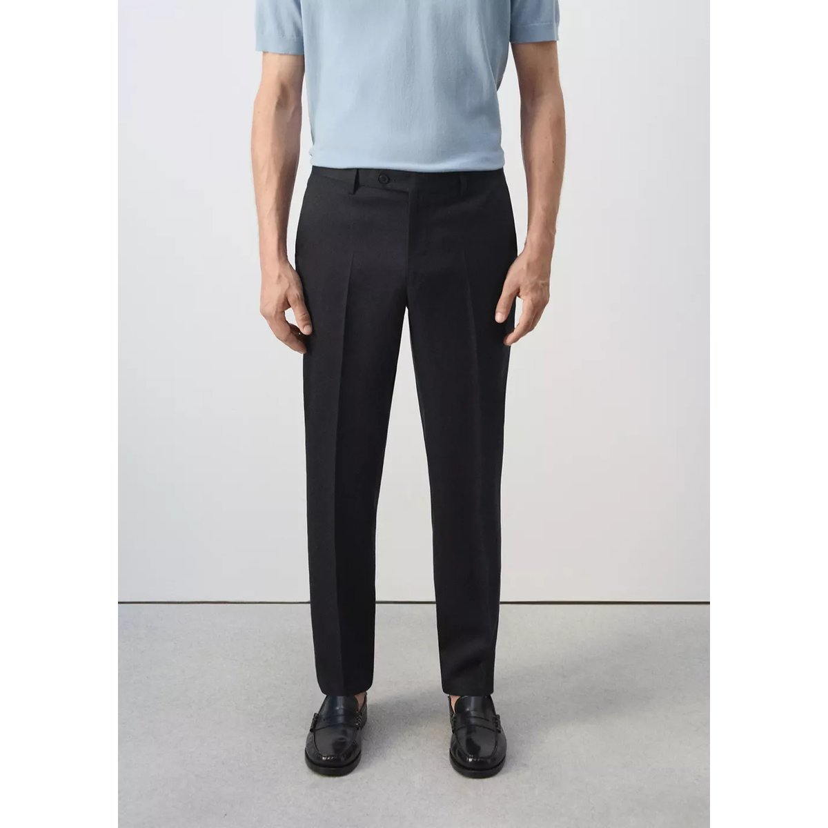 Pantalon de costume Amalfi slim fit bleu marine, MANGO MAN