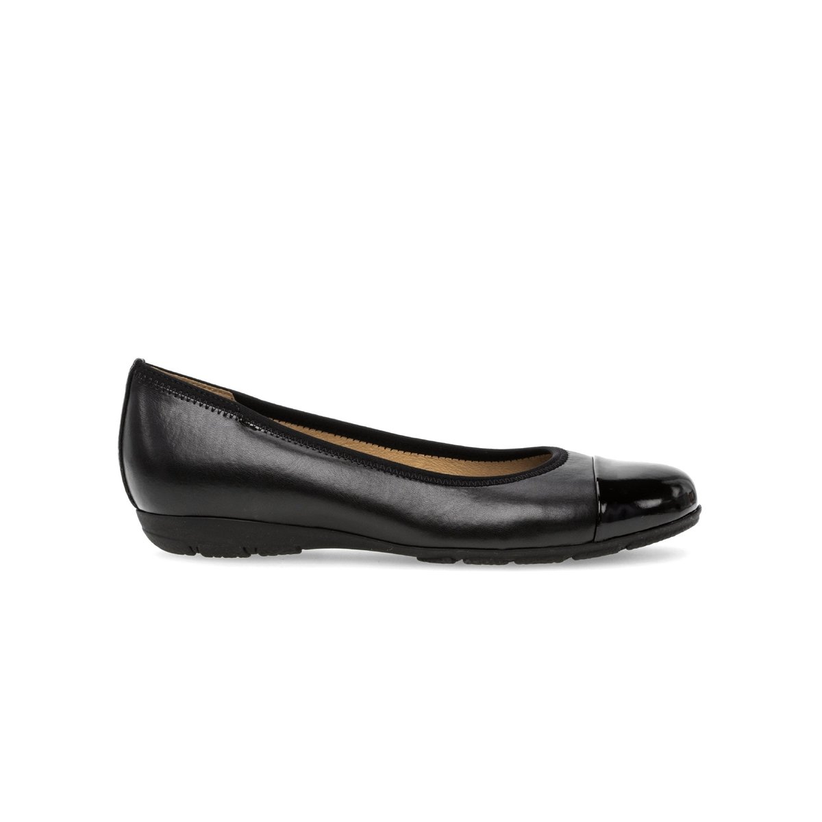 Ballerines en cuir à talon décroché noir, GABOR