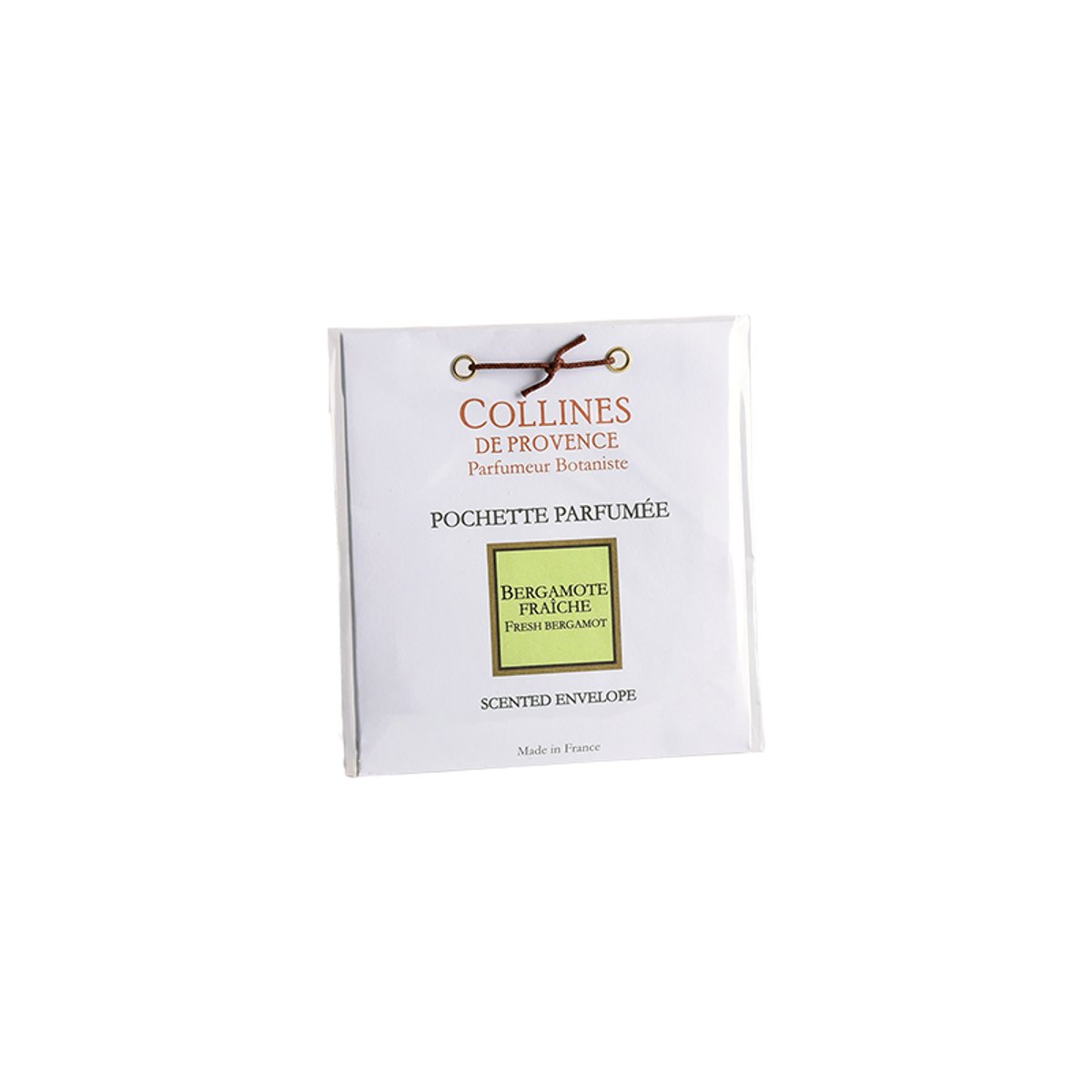 Pochette Parfumée BERGAMOTE FRAÎCHE blanc, COLLINES DE PROVENCE