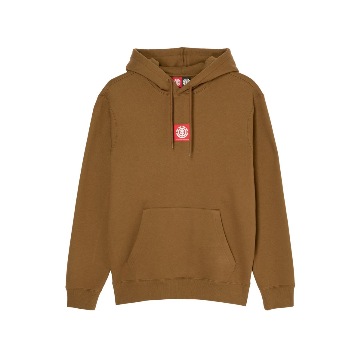Sweat capuche SQUARE marron sepia, ELEMENT