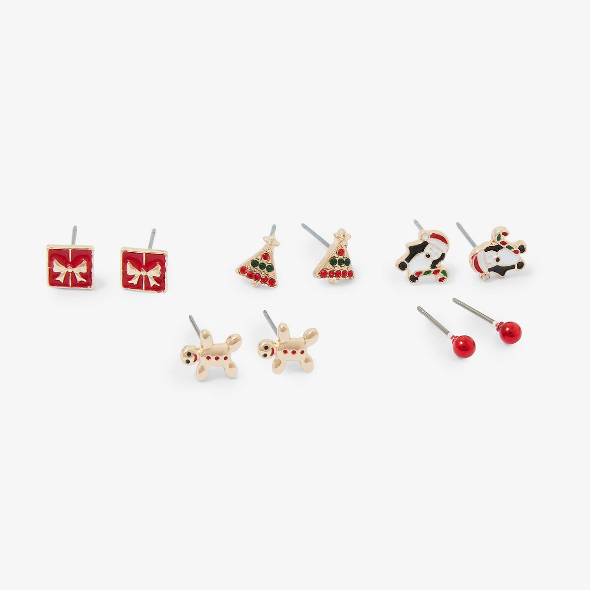 Set de boucles d'oreilles de Noël à suspendre - Flocon argenté, BALABOOSTE