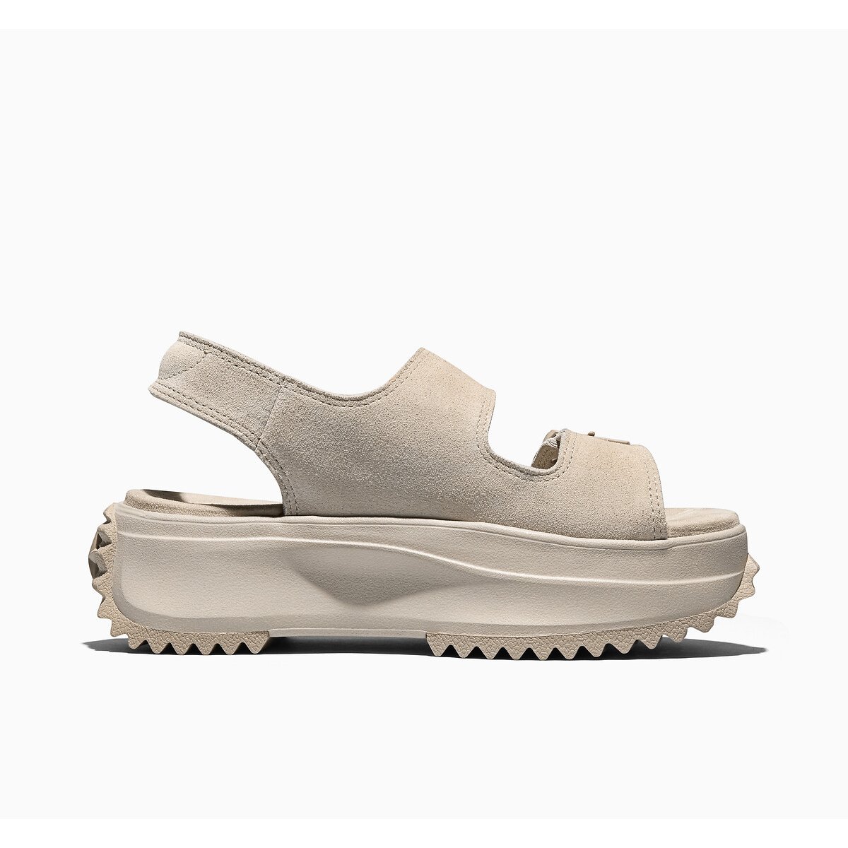 Sandales en cuir talon compensé beige, CONVERSE