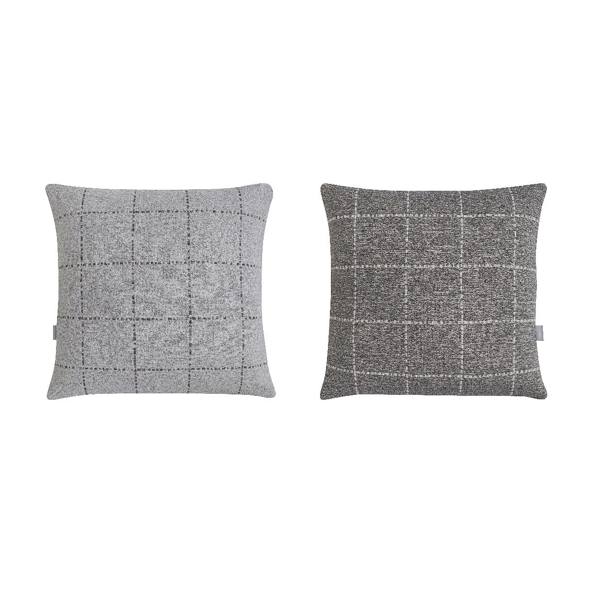 Lot de 2 housses de coussin MARNE gris, NAF NAF HOME
