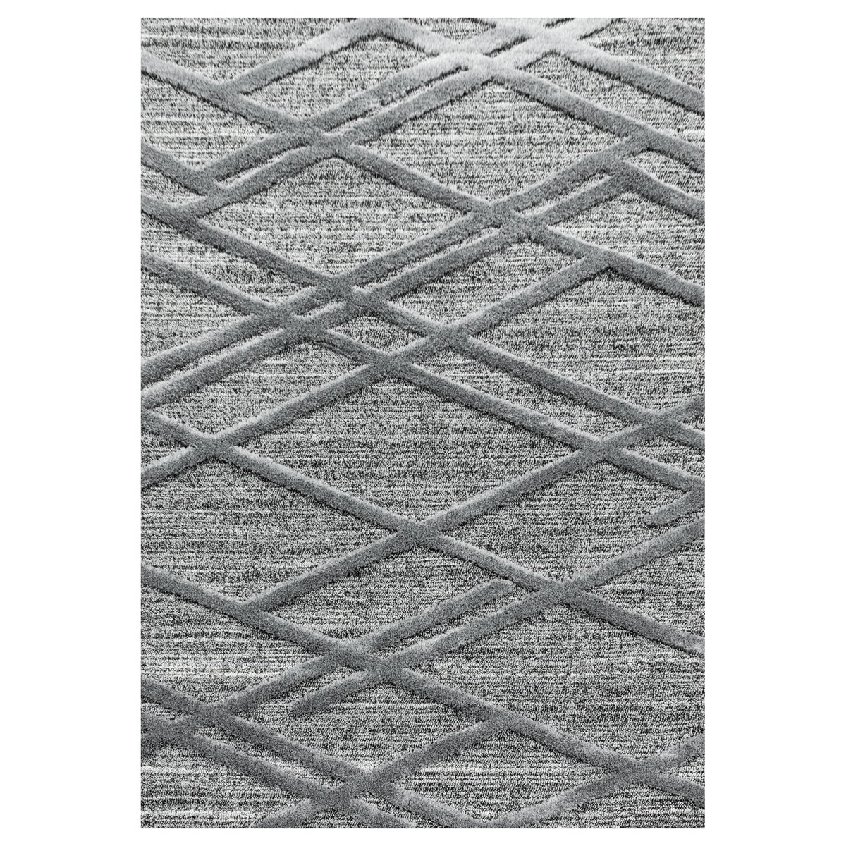 Tapis de salon à motif géométrique PISA gris, NAZAR RUGS