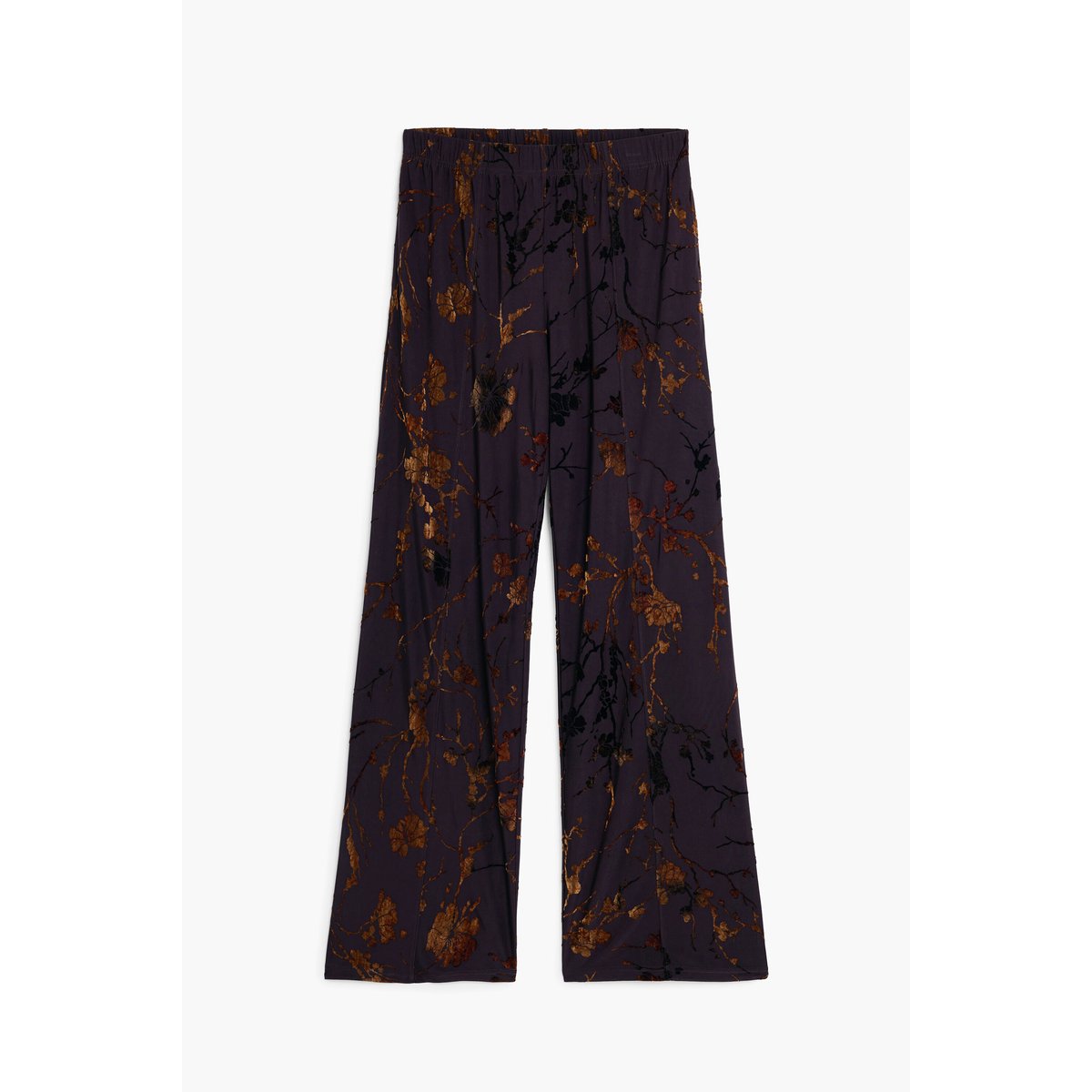 Pantalon long floqué marron, DESIGUAL
