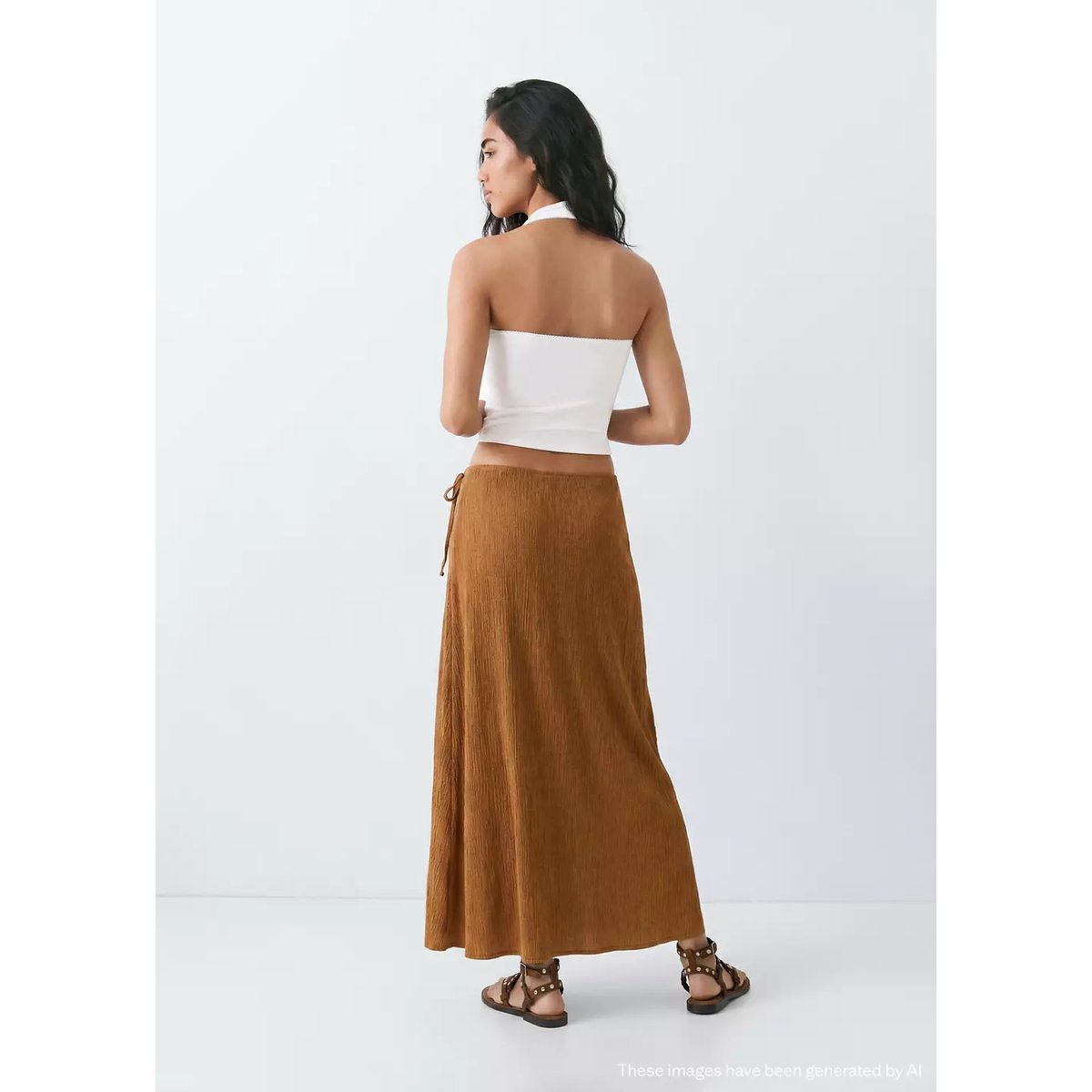 Top dos-nu avec détails brodés blanc cassé, MANGO TEEN