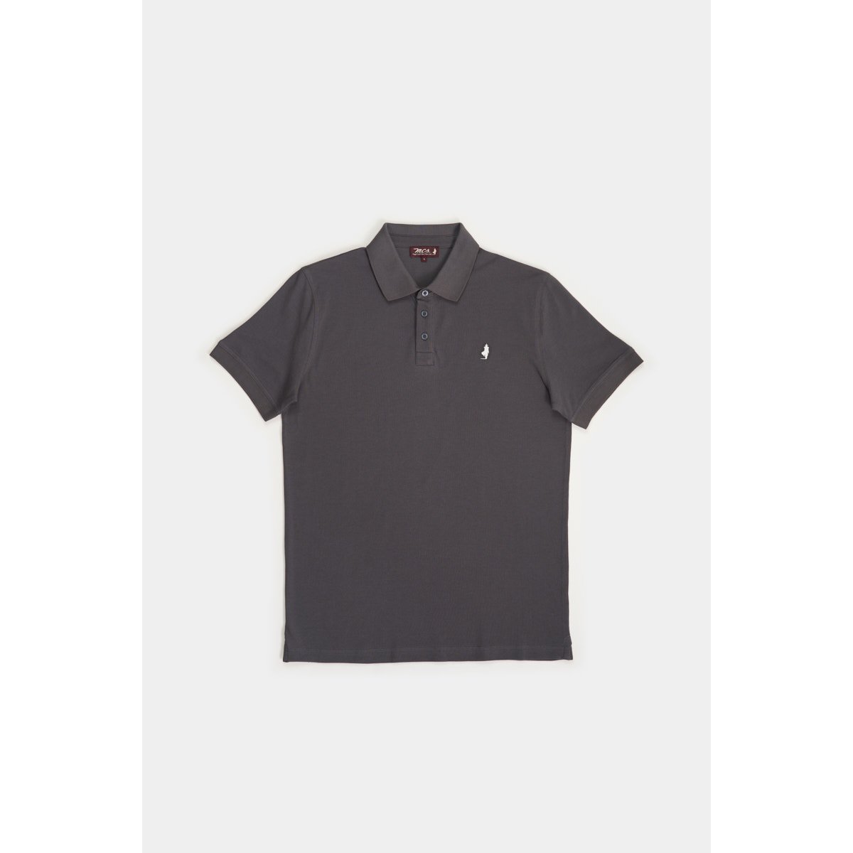 Polo piqué uni gris, MCS