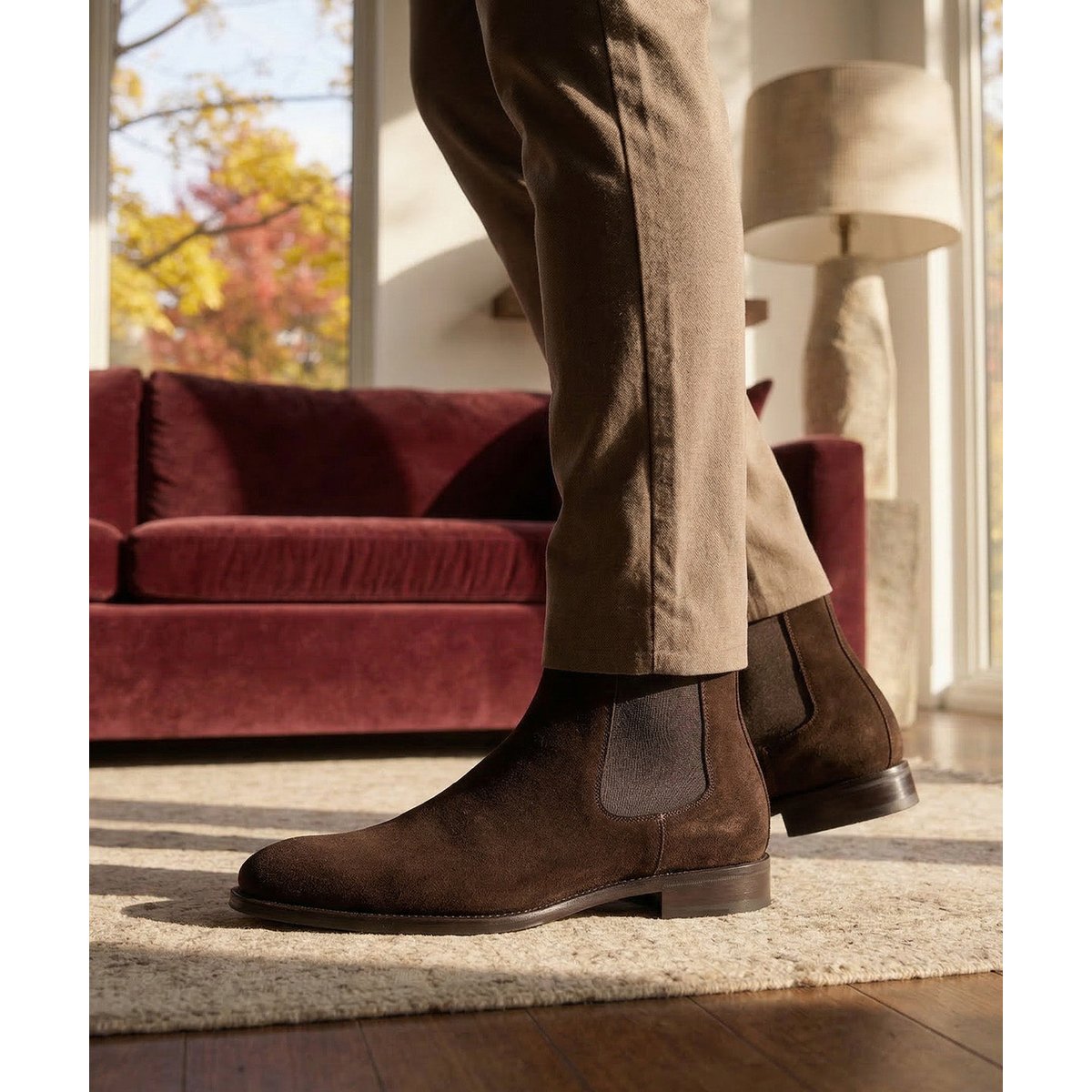 Bottines daim CHELSEA marron, FINSBURY