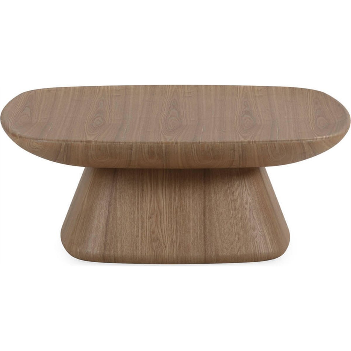Table basse carrée en placage de frêne naturel, RECOLLECTION