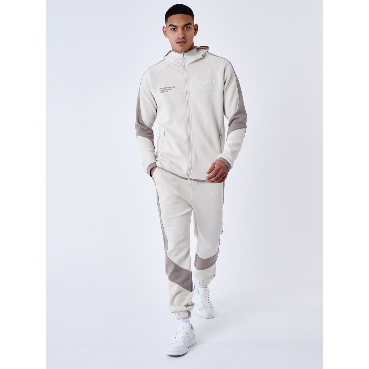 Bas de jogging two tone greige, PROJECT X