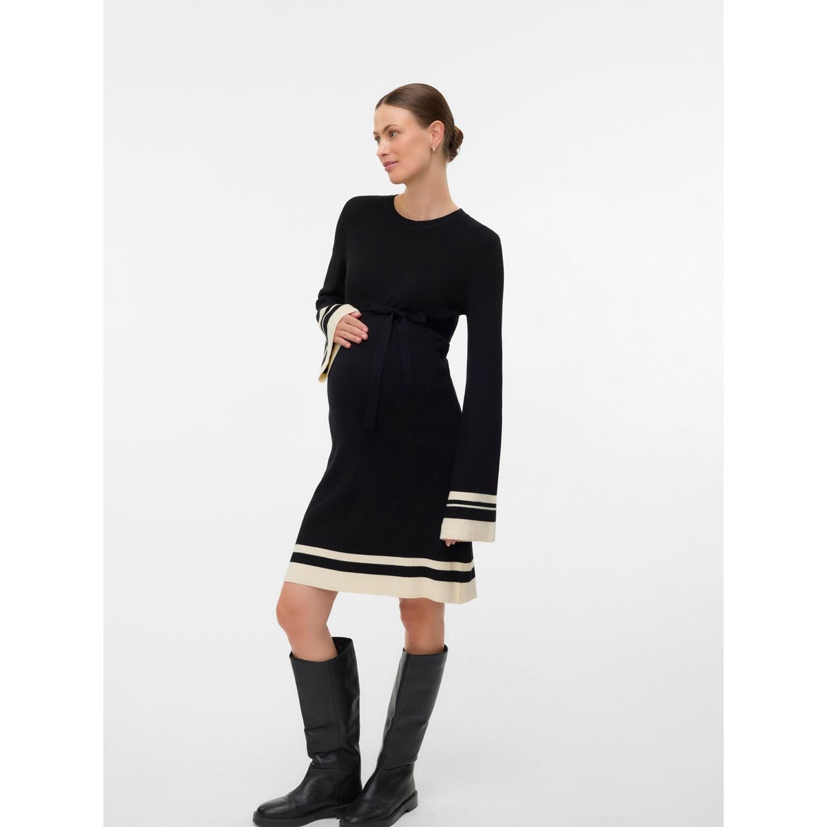 Robe En Maille noire - black, MAMA LICIOUS
