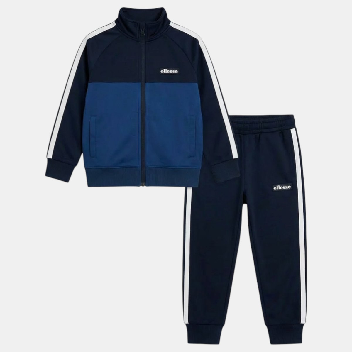 Ensemble veste zippée col montant et pantalon de jogging TRACK bleu marine, ELLESSE