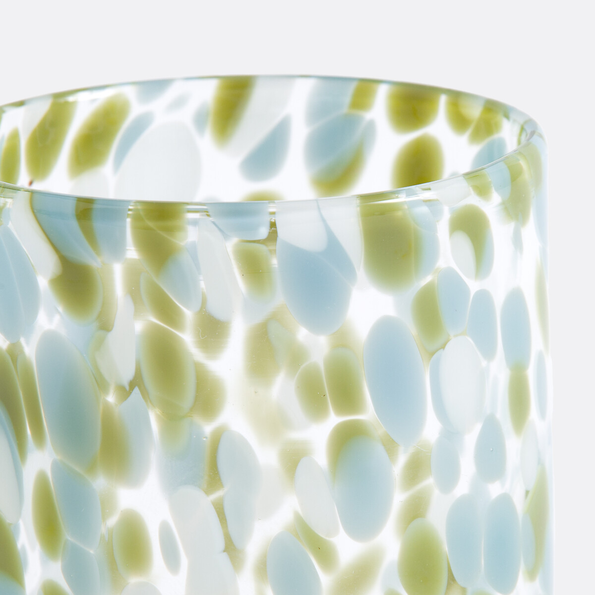 Lote de 6 vasos de agua de vidrio moteado, DOTIO verde/azul, LA REDOUTE INTERIEURS