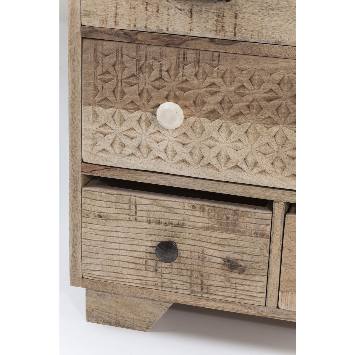 Commode 10 tiroirs en manguier, PURO bois clair, KARE DESIGN