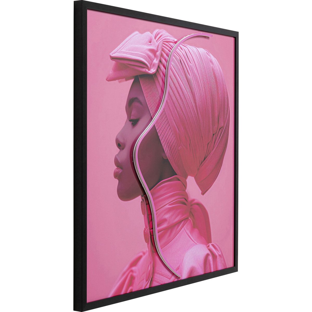 Tableau LED femme foulard rose, KARE DESIGN