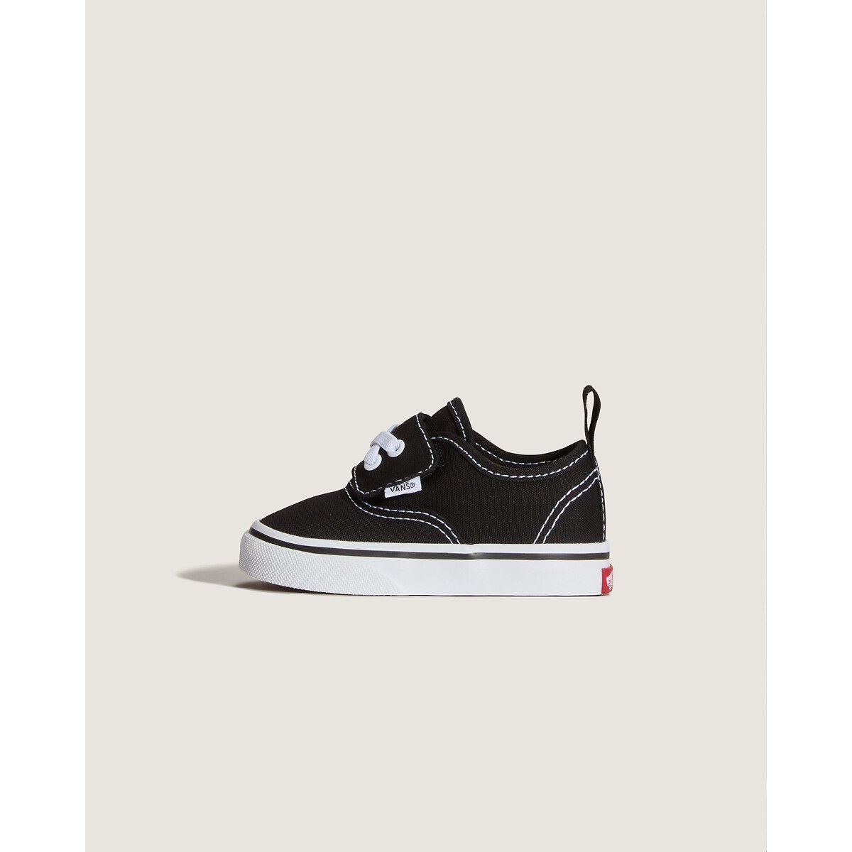 Kids Authentic Low Top Trainers with Touch 'n' Close Fastening black, VANS