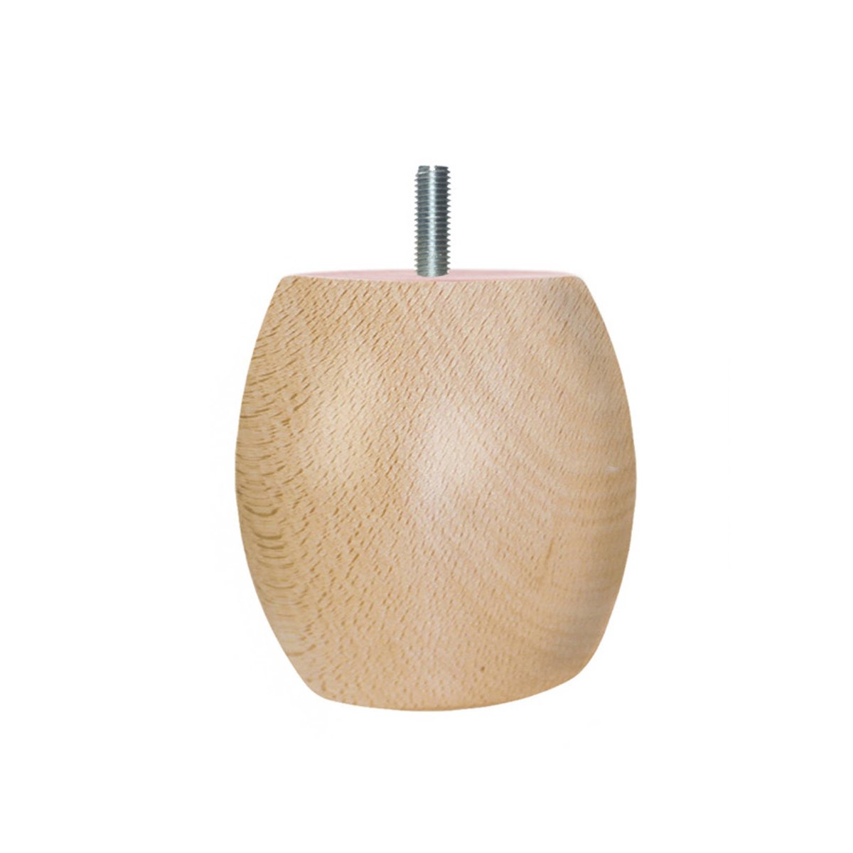 Pied boule bois (lot de 4) bois naturel, SOMEO