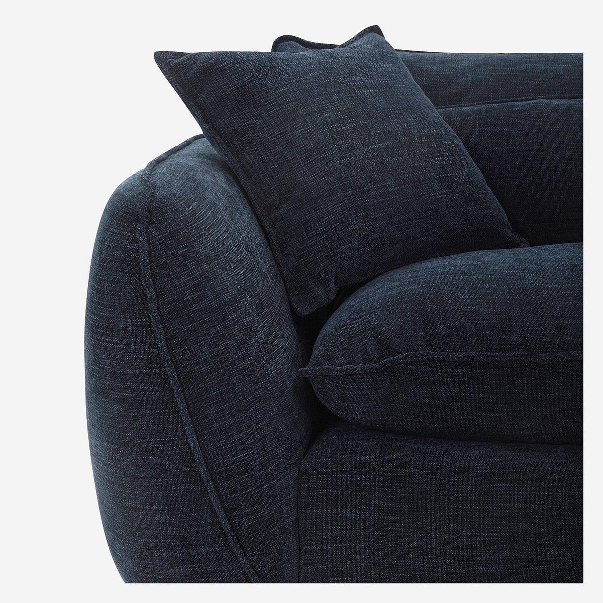 Canapé fixe tissu ORYEL bleu nuit, HABITAT