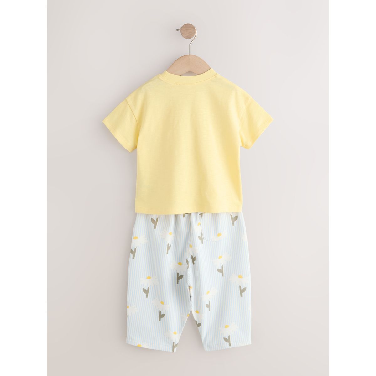 Haut manches courtes et pantalon bouffant marguerite jaune citron, NEXT