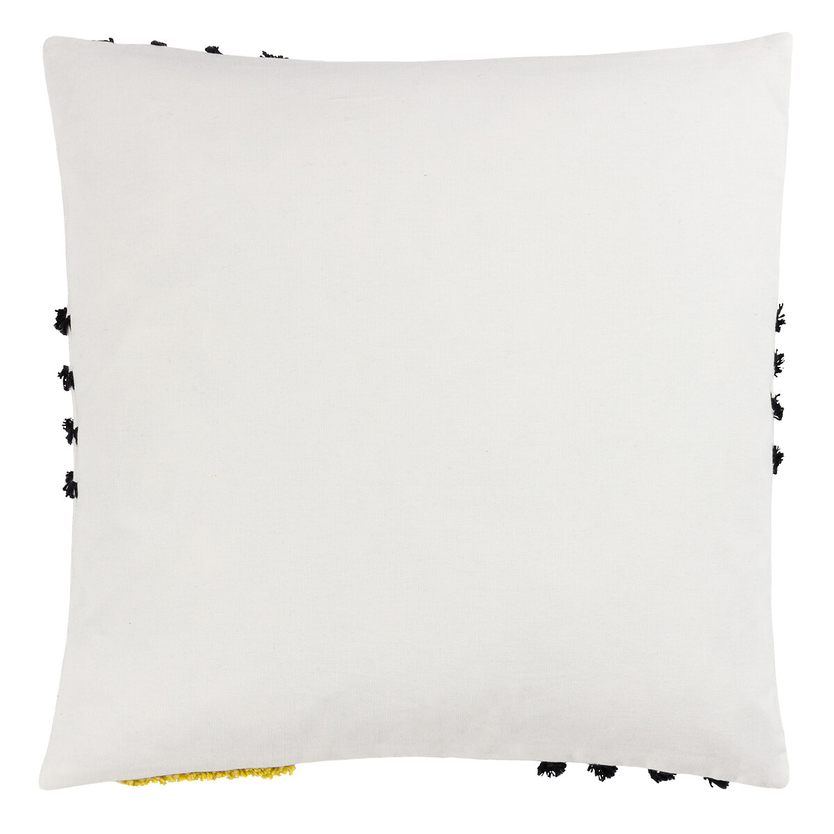 Elmer Tufted Cotton Filled Cushion 45x45cm yellow/pink , HEYA HOME