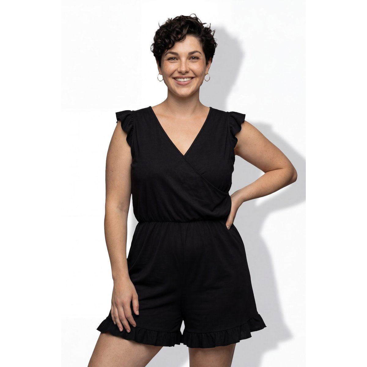 Robe de bain avec short noir, ULLA POPKEN