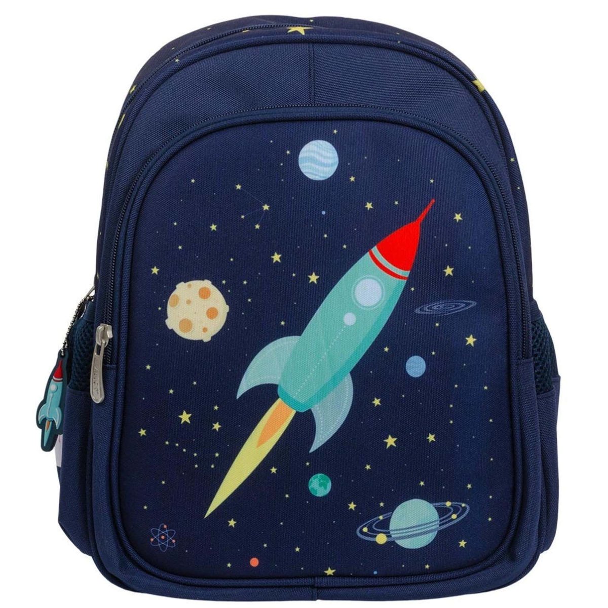 Sac à dos avec poche isotherme Espace bleu foncé, rouge, A LITTLE LOVELY COMPANY