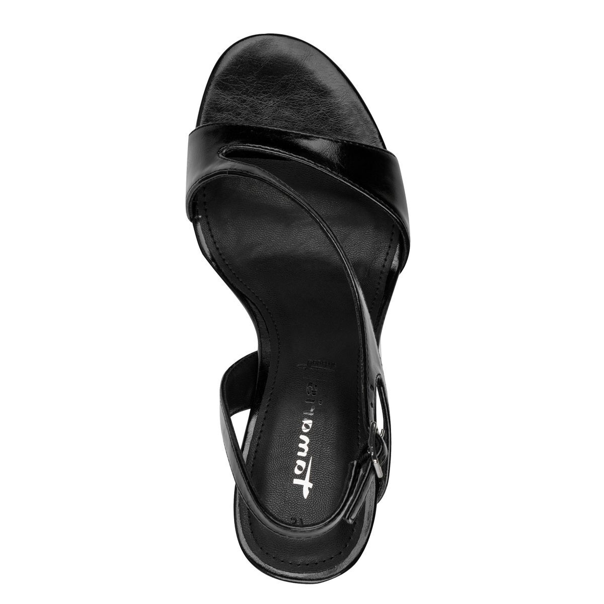 Sandale à talon en boucle noir, TAMARIS