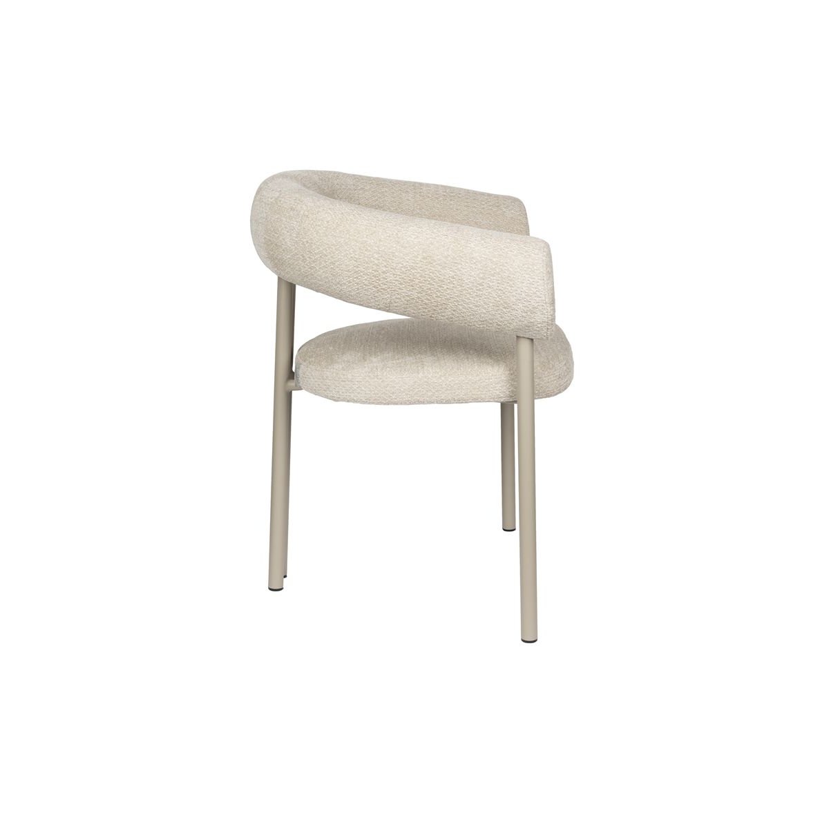 Fauteuil design en tissu (lot de 2), classique, HEELS beige, ZUIVER