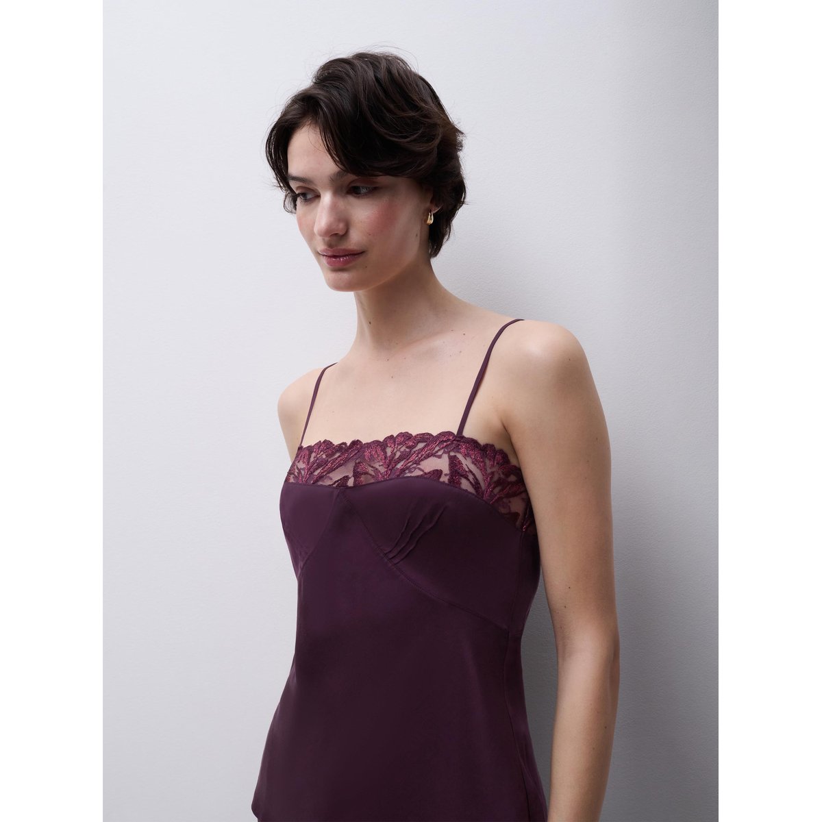 Caraco ILLUSION aubergine, CHANTELLE