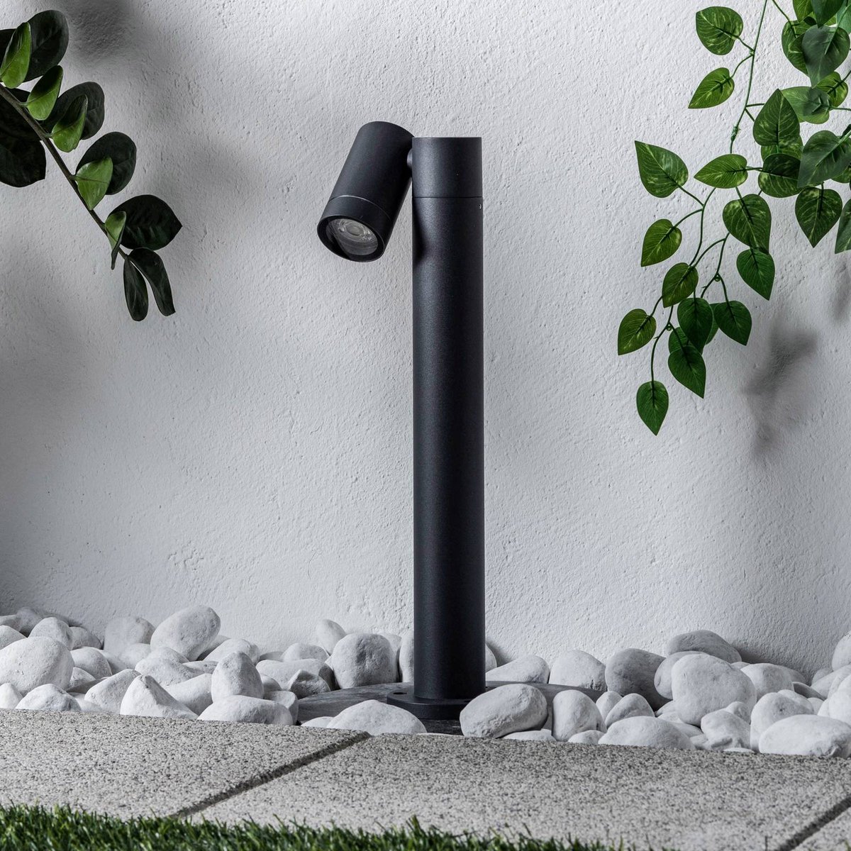 Luminaire extérieur en aluminium moderne gris foncé, PRIOS