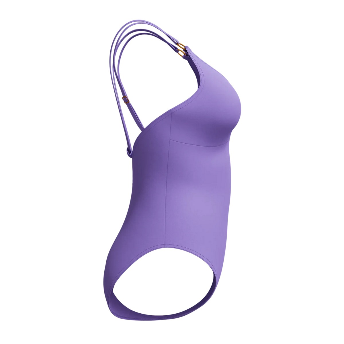 Maillot de bain 1 pièce uni à col V et bretelles ajustables violet, SPEEDO