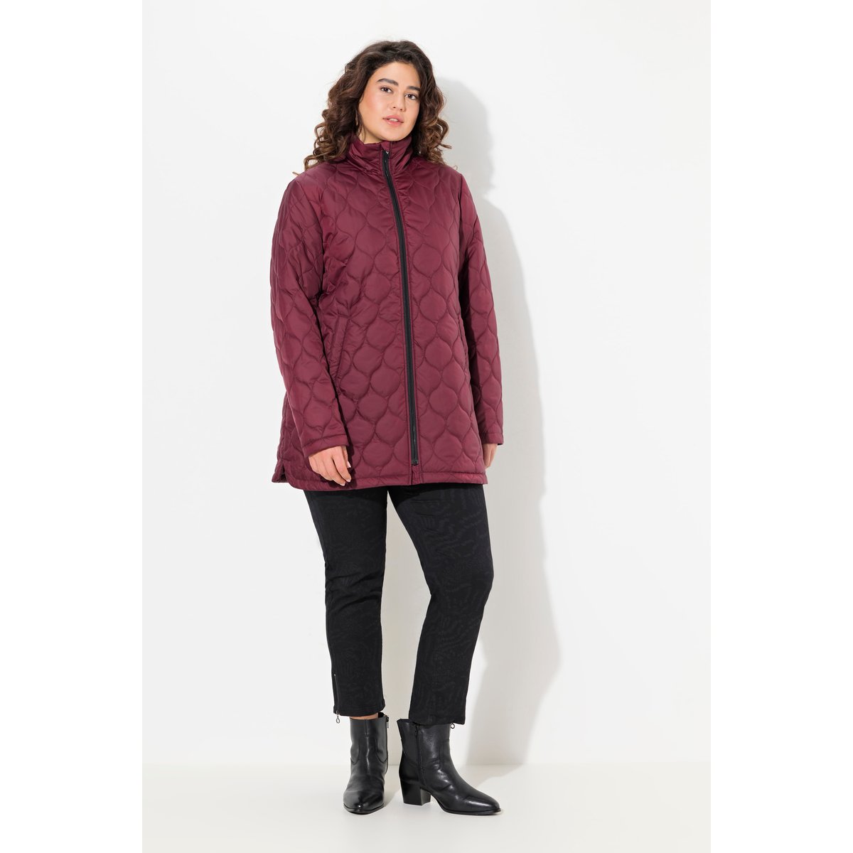 Veste matelassée HYPRAR avec col montant rouge vin, ULLA POPKEN