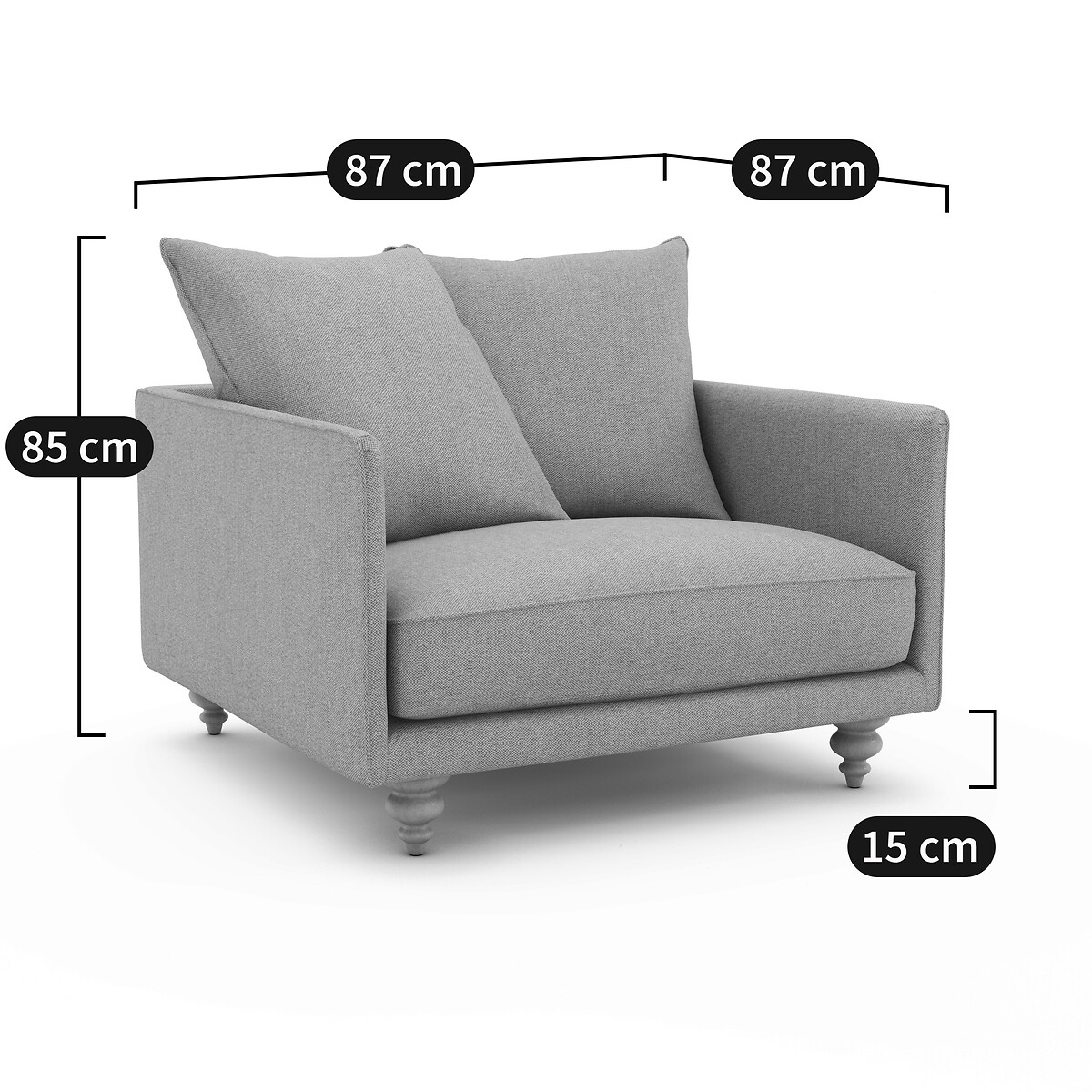 Fauteuil velours, Lazare vert tsar, AM.PM